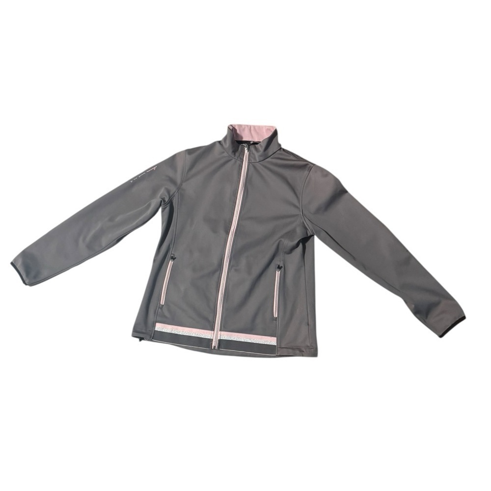 Abacus Sportswear Women's Navan Softshell Jacket in Granite & Pink Size Large